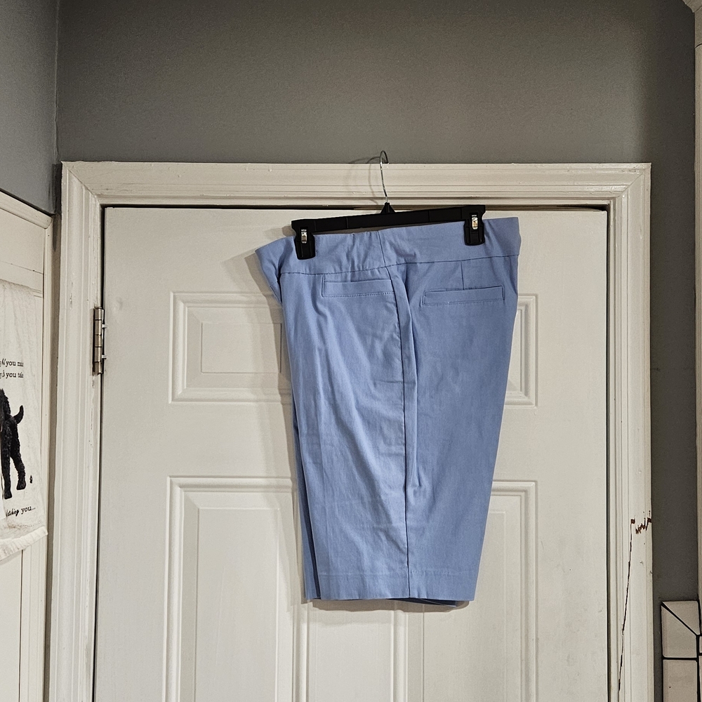 Kim Rogers Light Blue Flat Front Shorts
